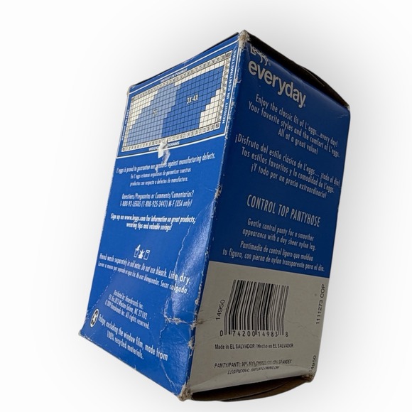 Leggs Pantyhose Womens 2X Plus Size Control Top 3 Pair Nude Sheer Toe Drag - Picture 4 of 4